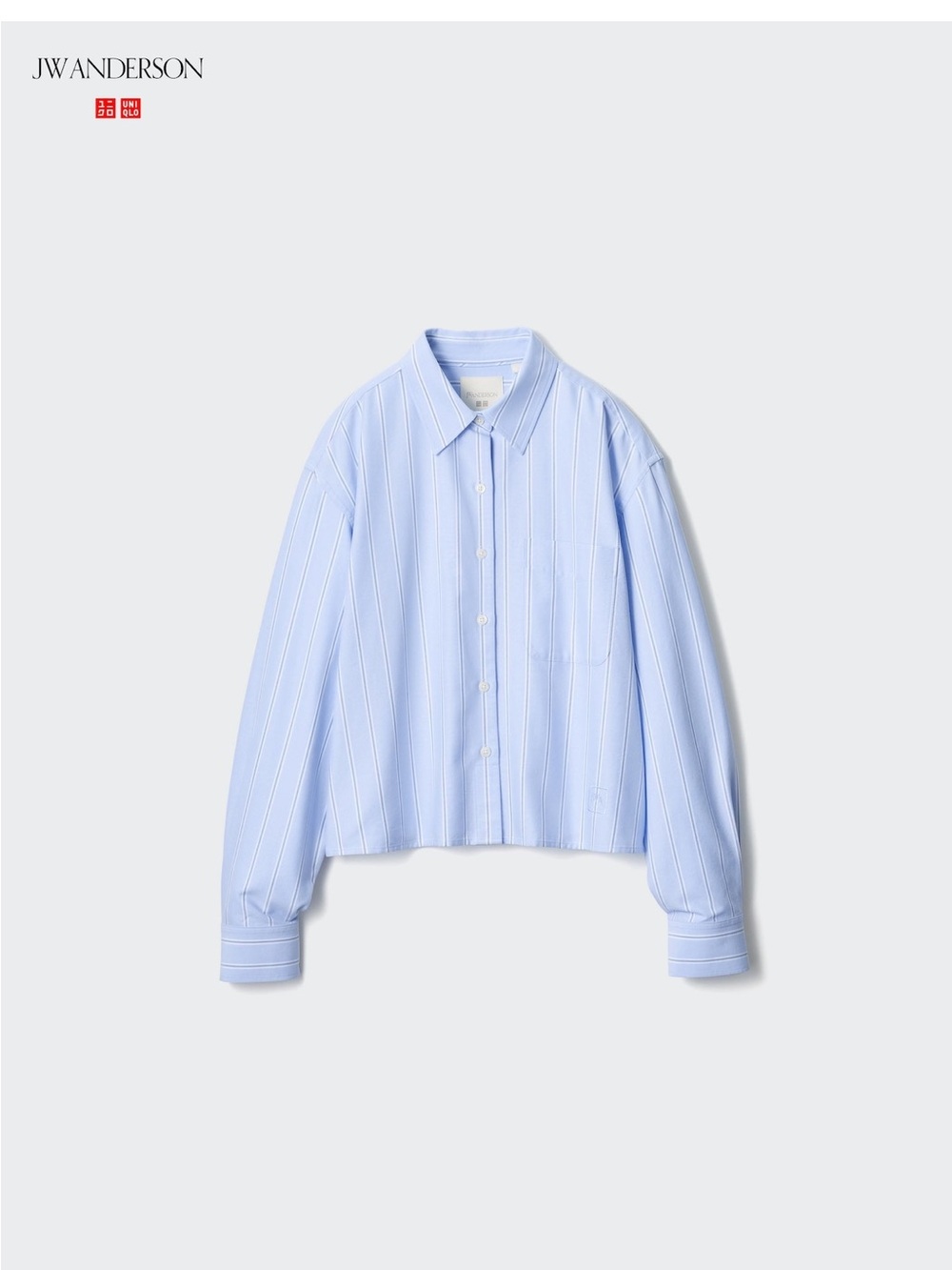 Uniqlo x JW Anderson Oxford Boxy Cropped Shirt | Striped